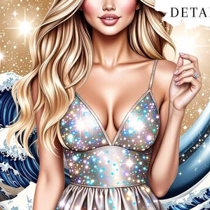 Aquarius Zodiac Clipart, Astrology Water Bearer Clip Art, Celestial Mermaid & Moon Illustrations, Cosmic PNG Bundle, 50 PNG image 5