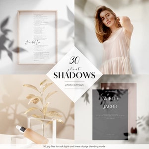 Sovrapposizioni di foto di ombre di piante: ombre realistiche di mockup (download digitale)