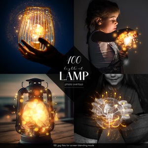 Lampenlicht Foto Overlays: 100 Warm Glow Effekte (JPG Dateien)