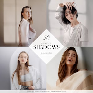 Raamschaduw foto-overlays, 30 schaduwen voor testmodellen, realistische schaduwen, Photoshop-overlays, gratis commercieel gebruik