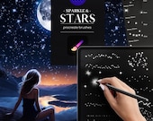 60 Sparkle Stars Procreate Brushes: Magic Effect .Brushset (Commercial Use)
