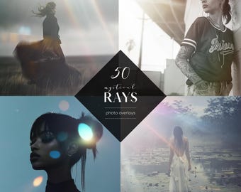 Mystical Light Rays Photo Overlays: Scenic Effects (50 JPG Files)