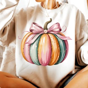 Brushstroke Pumpkin PNG: Retro Fall Sublimation Design (Digital Download
