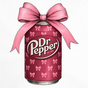 Dr Pepper Coquette pink bow, dr pepper Valentine Vintage, dr pepper in can with bow png, gift for her, tshirt idea dr pepper sweatshirt