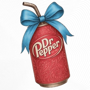 Dr Pepper Coquette pink bow dr pepper Valentine Vintage dr pepper in can with bow png gift for her tshirt idea dr pepper sweatshirt sticker