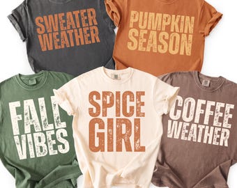Fall PNG Bundle, Retro Distressed Fall Shirt Designs, Autumn Vibes, Pumpkin Spice, Coffee Weather, Cozy Season Sublimation, Digital Download