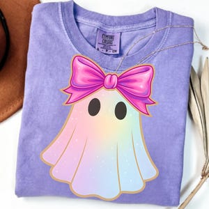 Iridescent Ghost Pumpkin PNG: Coquette Halloween Design (Digital Download