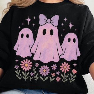 Iridescent Ghost Pumpkin PNG: Coquette Halloween Sublimation Design (Digital Download