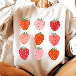 Vintage Strawberry PNG: Summer Clipart (Digital Download)