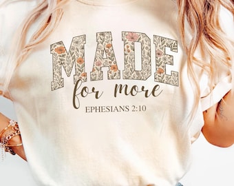 Made For More Efeziërs 2:10 Foral PNG, christelijk bijbelvers png, Jezus citaat png, religieuze moeder png, christelijke songteksten cadeau