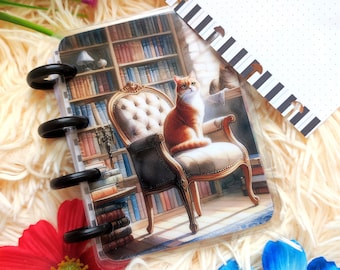 Сustom mini notebook, mini happy planner, micro notes, personalized journal, discbound planner, cat lover gift, Valentines gift idea