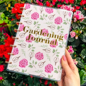 Journal de jardinage, journal botanique, organiseur de jardin, carte de profil de plante, suiveur de plante, agenda à disques pour arrosage des plantes, cadeaux de jardinage