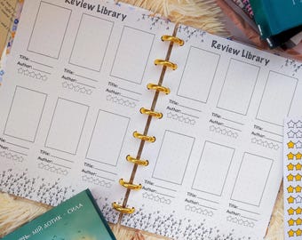 Discbound Book Review Journal: Handmade Reading Planner