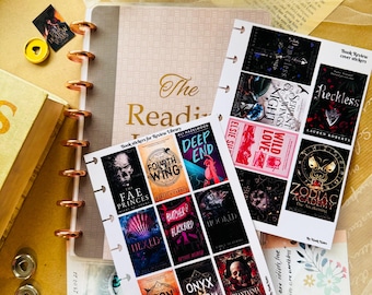 Reading Journal & Book Cover Sticker Sheet: A5 Reading Tracker