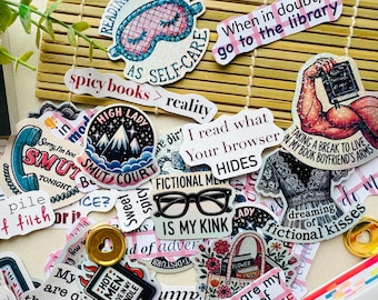 Smut Book Vinyl Sticker Set: Dark Romance Reader Gift
