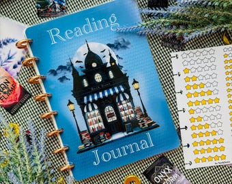 Gothic Book Review Journal: A5 Reading Log with Stickers