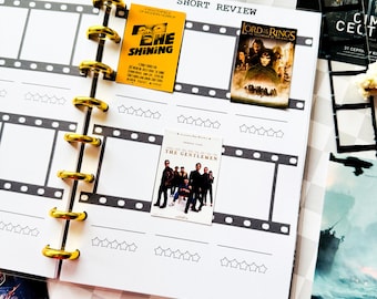 Unieke filmchecklist, filmrecensiedagboek, kijktracker, tv-showjournaal, mediadagboek, cadeaus voor horrorfilmliefhebbers