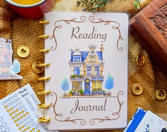 Personalized reading journal, book lover gift, reading notebook, handmade journal, book accessories, Christmas gift ideas, black Friday sale