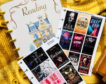 Diario de lectura personalizado: pegatinas para portadas de libros y seguimiento de lectura
