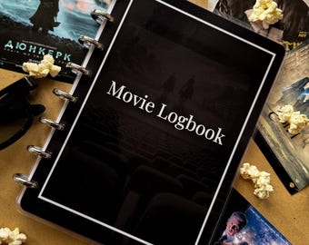 Horror movie journal, movie night gift, handmade watching tracker logbook, movie checklist, film journal, movie logbook, filmmaker gift