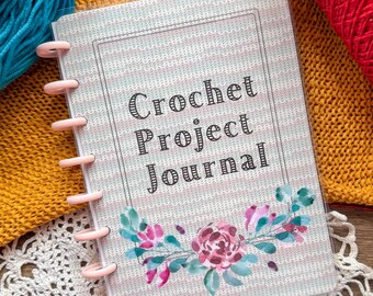 Diario all'uncinetto, libro di progetti all'uncinetto, pianificatore di progetti boho, libro di modelli all'uncinetto, diario personalizzato, pianificatore all'uncinetto, regalo per la nonna