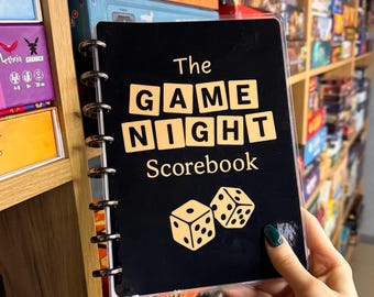 Custom board game journal, game score book, custom score book, game night gift, board game lover, family game night, couples game night