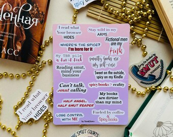 Spicy Books Vinyl Stickers: Dark Romance Kindle Stickers