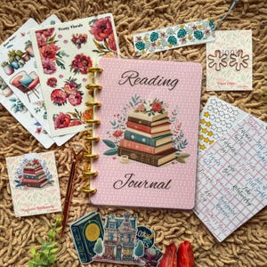 2025 reading journal, book rating journal, book journal, reading log, sticker sheet, stationery set, reading tracker, bookish gifts