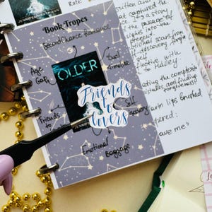 Pegatina de diario, de amigo a amante, pegatina de emoción, hoja de pegatinas, calcomanía para computadora portátil, pegatinas de planificador, juego de pegatinas, regalo de libros, regalo para lector