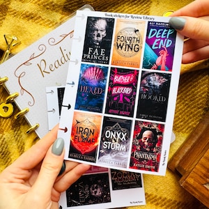 Bokomslagsklistermärken: Läsjournal, recensionsspårare, present till bokälskare