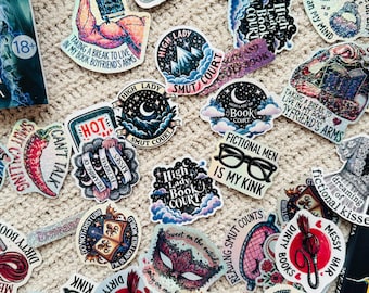 Spicy Romance Vinyl Stickers: Smut Kindle & Laptop Decals