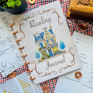 A5 reading journal cover, discbound notebook cover, journal cover, reading accessories, book club planner, creative journal, dark romance