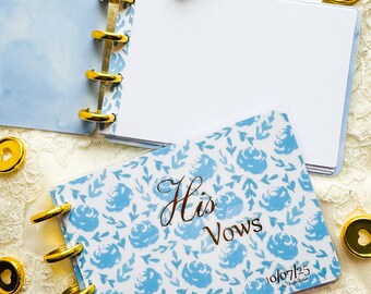Personalized Wedding Vow Books: His & Hers Keepsake Set