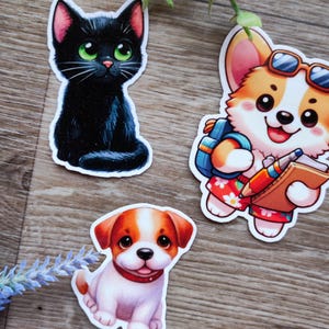 Pegatinas de vinilo de animales, calcomanías personalizadas para mascotas, regalo para dueños de mascotas, regalos para amantes de perros o gatos, idea de regalo de Navidad, oferta de viernes negro