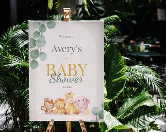 Boho Rainbow Baby Shower Sign Printable Template Instant Download and ...