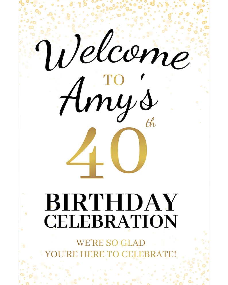 40th Birthday Welcome Sign Etsy 40th-birthday-welcome-sign-etsy