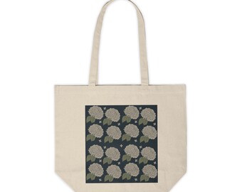 Hydrangea Shopping Tote (Navy)