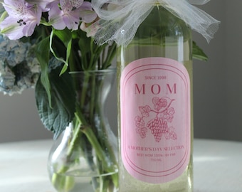 Mother's Day Custom Wine Label | Pink Personalized Gift