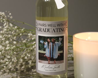Personalized Graduation Wine Label | Custom Photo Gift
