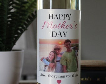 Personalized Mother's Day Wine Label | Funny Custom Photo Gift