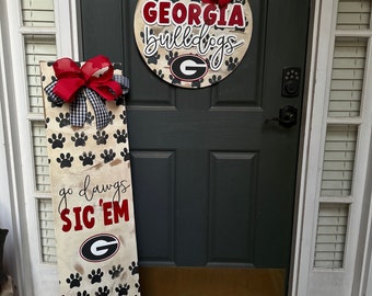 Georgia Bulldogs door hanger