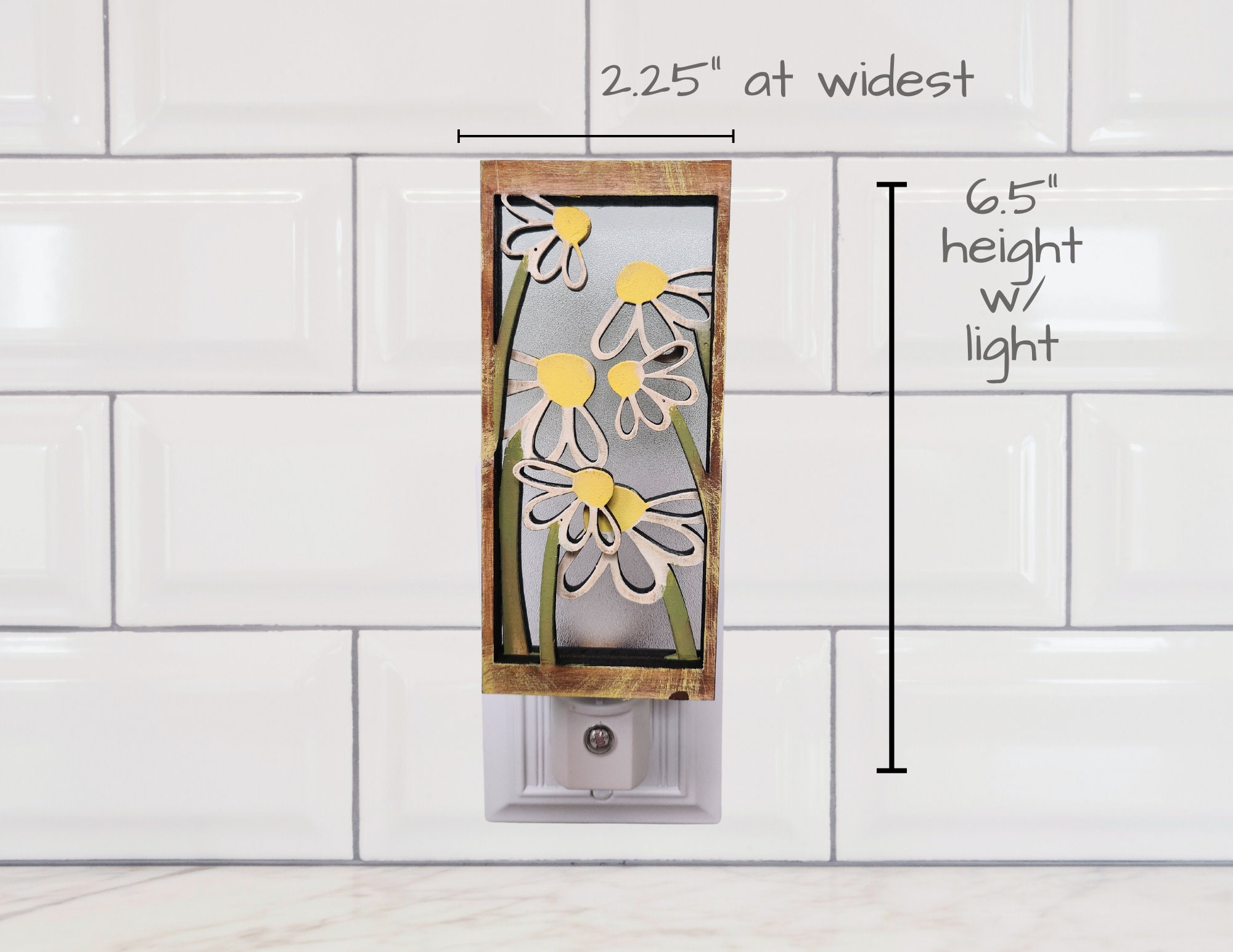 Daisy Night Light, LED Night Light, Dusk Till Dawn Night Light Garden