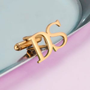 Gemelos personalizados, botón de puño con inicial para hombre, propuesta de padrino de boda, propuesta de padrino de boda, gemelos con letra de nombre personalizada, regalo para hombres.
