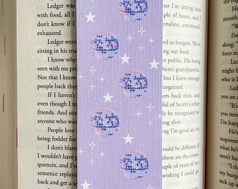 disco ball linen bookmark