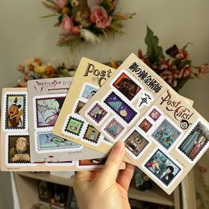 Anime Postkarten Sticker Blätter (FMA, ATLA, DEVILMAN, MP100)