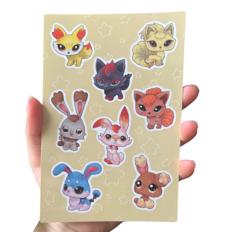 Lps Sticker Eye Pokemon Littlest Pet Shops: Sticker Sheets! - Etsy