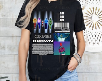 Vintage Chris Brown T-shirt,Chris Brown Album TShirt,11:11 Album TShirt,Artist Album TShirt,R&B Music Shirt,Chris Brown Merch,Tour