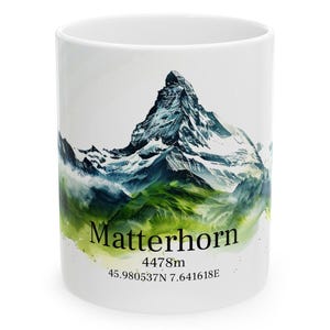 Swiss Alps Matterhorn Epic Outdoor Mountain Range 11oz Ceramic Coffee Lover Mug