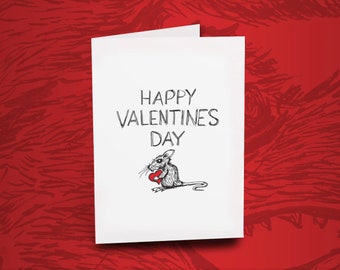 Rat Valentines Card, Valentines Gift Card Chicago Valentine Gift Boyfriend Romantic Card Girlfriend Anniversary Card