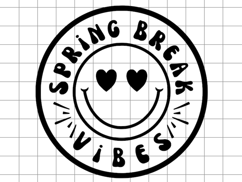 Spring Break Smiley Spring Break SVG, Spring Break PNG, Smiley Face Svg, Smiley Face Spring ...